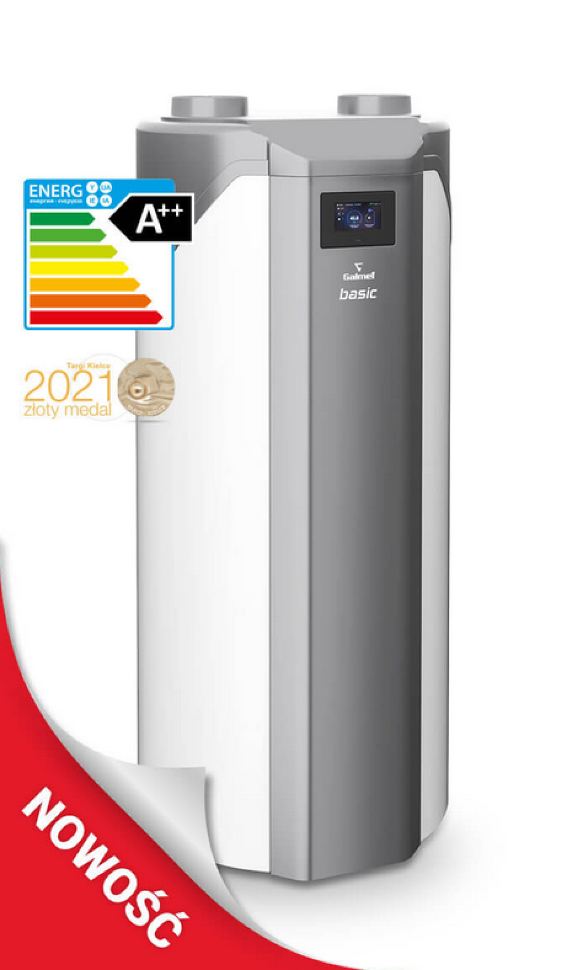 Pompa ciepła do c.w.u. Basic - 4 kW, 1 fazowa, 230 V ze zbiornikiem 200 l. z wężownicą Galmet