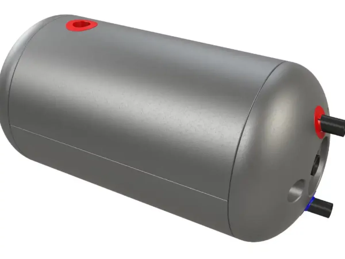 Elektromet Wymiennik poziomy 200l z 2-wężownicą CZARNY 203-20-200