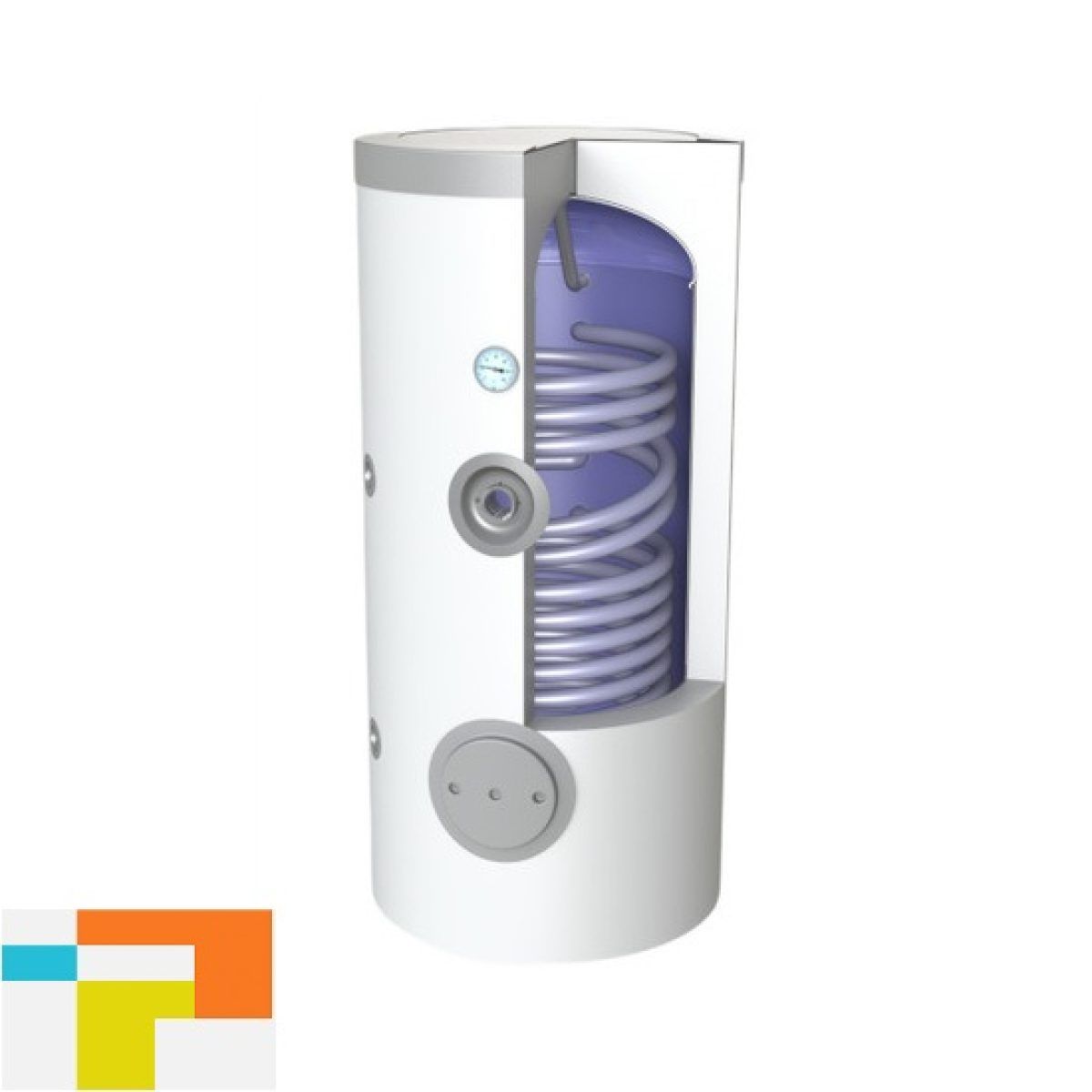 Elektromet WGJ-S DUO FIT (BIAŁY) wymiennik c.w.u z podwójną wężownicą 220l 066-22-201