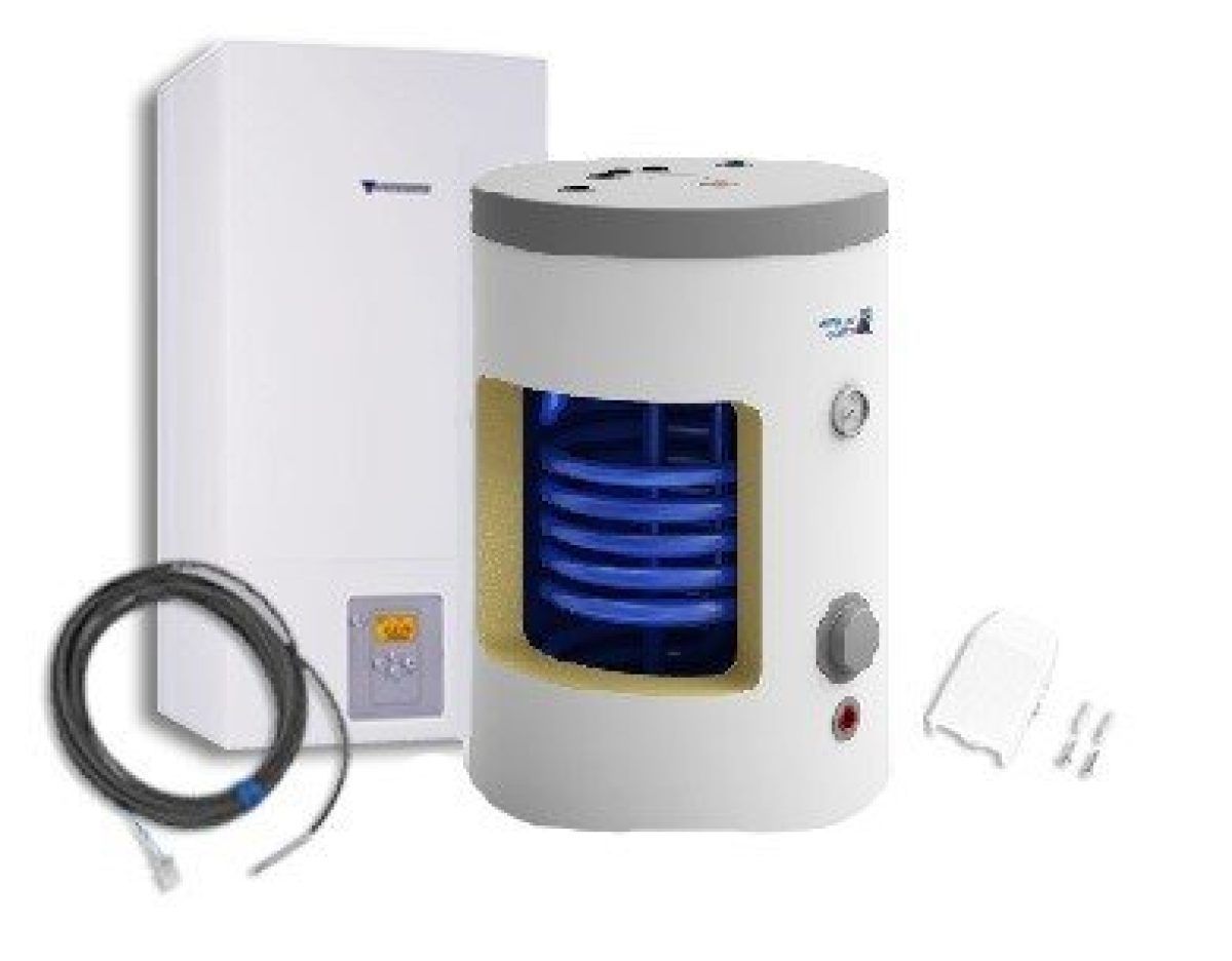 Pakiet MS Compact MAXI: kocioł Cerapur Compact ZSB 24-1 / Zbiornik SGW(S) Rondo Premium 140L