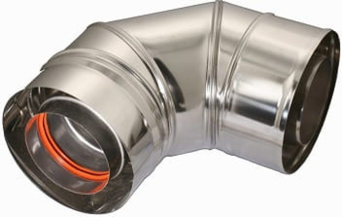 Kolano 90° SKKB system koncentryczny kondensacyjny DN 60/100