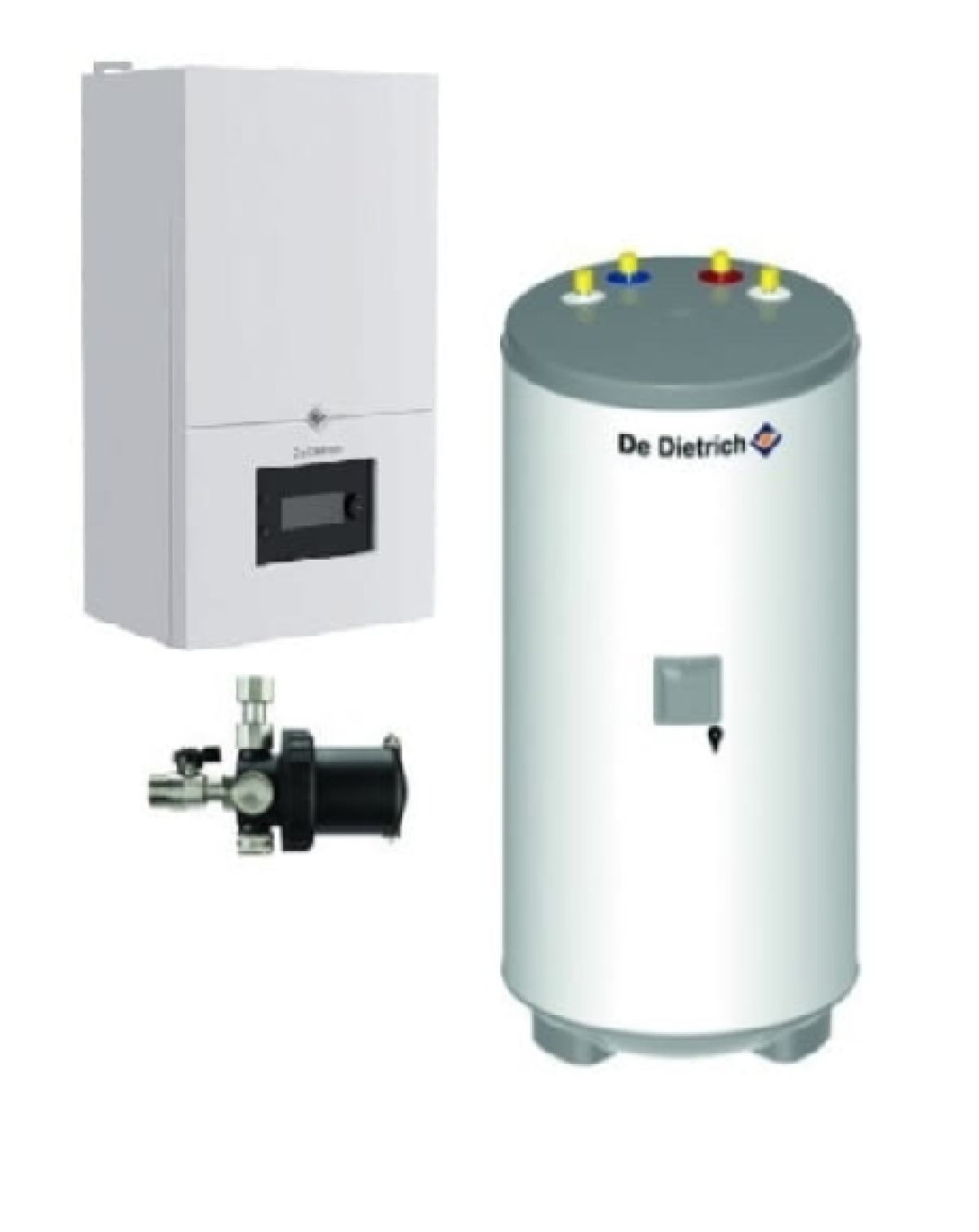 Pakiet: Kocioł gazowy kondensacyjny De Dietrich MCR4 32 z zasobnikiem AQUAvie 125 i filtrem MagnaClean XS90