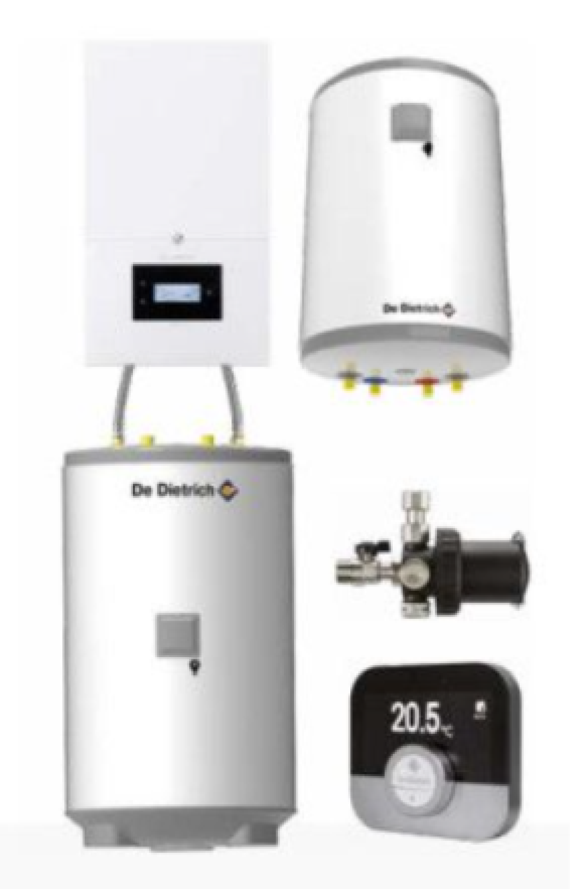 Kocioł kondensacyjny 1-funkcyjny DE DIETRICH MCR4 24 + AQUAvie 125l + SMART TC + filtrem magnetycznym 3/4" MagnaClean XS90 | 7857045125AQVTCX